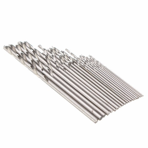 20pcs 0.3-1.6mm HSS Micro Twist Drill Bit Set Straight Shank Twist Drill Bits