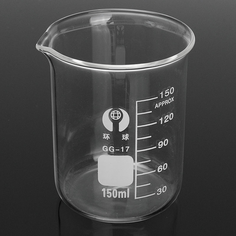 7Pcs 5 10 25 50 100 150 250mL Beaker Set Graduated Borosilicate Glass Beaker Volumetric Measuring Laboratory Glassware