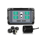Car TPMS Android Tire Pressure Monitoring With 4 Internal Sensors For DVD Player Security Alarm System