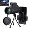 40x60 Monocular HD Optic BAK4 Day Night Vision Led Laser Flashlight Telescope With Tripod Phone Holder