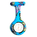 Butterfly Pattern Nurse Watch  Colorful Silicone Pocket Watch Doctor Fob Watch
