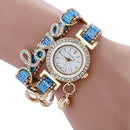 Fashion Luxury Women Watch Love Word Leather Strap Ladies Bracelet Quartz Watch