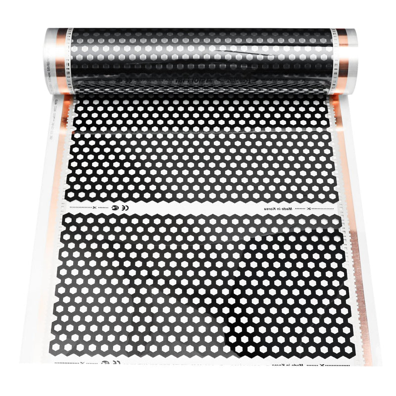 50cm 4M Floor Heating Film Infrared Underfloor Film Pads Honeycomb Reticulated 220V