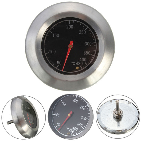 Stainless Steel Thermometer Barbecue BBQ Smoker Grill Temperature Gauge 60-430