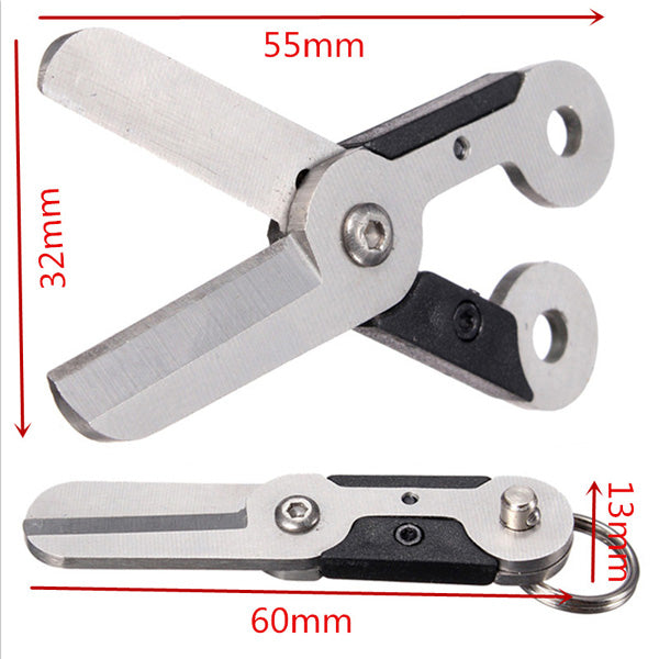 Mini  Key Chain Stainless Spring Scissor Pocket Tool Outdoor Survival Tools