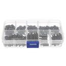 180pcs M3 Nylon Black M-F Hex Spacers Screw Nut Assortment Kit