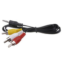 3.5mm Jack Plug to 3 RCA Adapter Cable Audio Video Cable