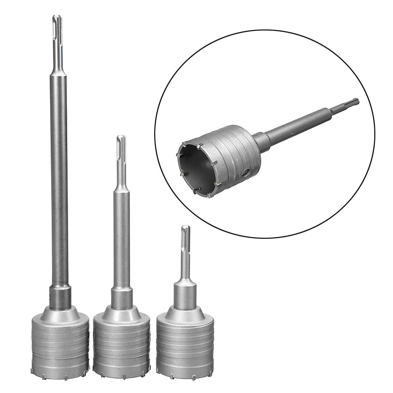 65MM Concrete Cement Wall Hole Saw Cutter Drill Bit 110MM/200MM/350MM SDS Shank Rod Wrench Tool Kit