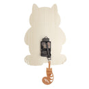 Wooden Wall Clock Cat Dog Swinging Tail Pendulum Battery Operated Room Creative Decor