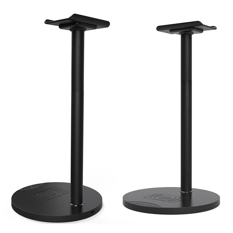 New Bee 2 in 1 Qi Wireless Charger Headphone Stand Aluminum Alloy Desktop Headset Bracket Holder