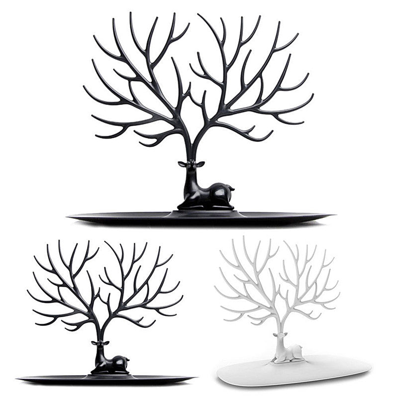 Jwelry Organizer Necklace Earring Deer Stand Display Holder Show Rack Display Necklace Organizer