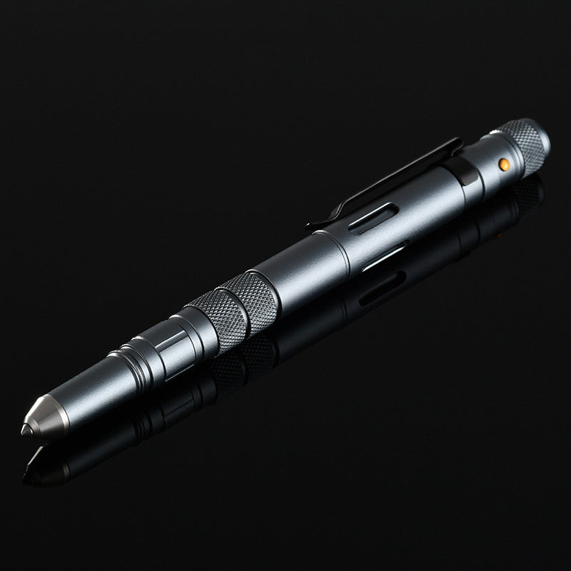 Black ZANLURE MT09 Multifunctional Anti - Wolf Tactical Pen Tungsten Steel Pen Outdoor Camping Hunting Portable Window Breaker Survival Tool