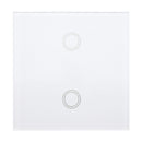 Aodu 433MHz White 1 2 3 Channel 86 Wall Touch Remote Control Switch Wireless RF Transmitter Tempered Glass Panel