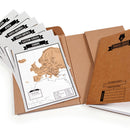 Adventure Log 8Pcs Mini Maps 1Pcs Daily Expeditionary Creative Scratch World Map Note Schedule Gift