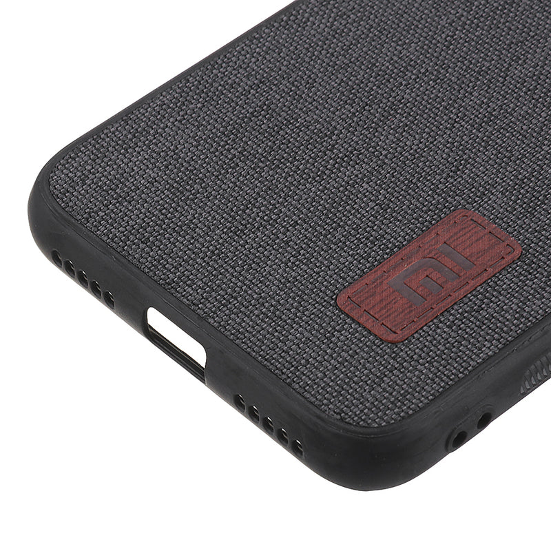 Bakeey Luxury Fabric Splice Soft Silicone Edge Shockproof Protective Case For Xiaomi Mi Play