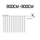 3M*3M 320 LED Waterfall Curtain String Holiday Light for Wedding Valentine's Day AC110V