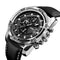 SKMEI 9156 Sport Watch Chronograph Leather Strap Waterproof Men Quartz Wrist Watch