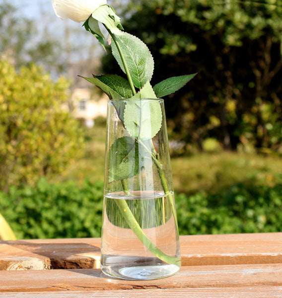 Cylinder Shaped Hydroponic Plants Glass Bottle Vase  Home Garden Wedding Party Decoration