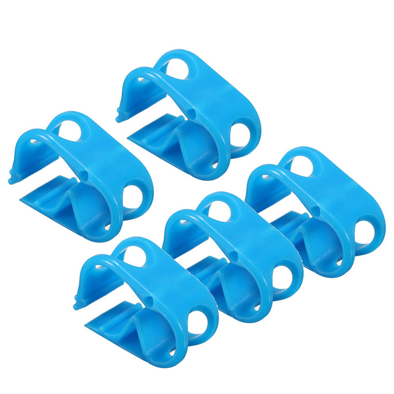 5pcs Plastic Pinch Clamp Siphon Hose Flow Control Valve Tube Clamp Medium White/Black 7.5 MM