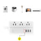 DHEKINGD D222 US Plug Sockets with 3 Outlet 3 USB Sockets Overload Switch Surge ProtectorWith Extension Cable Switch Power Outlet