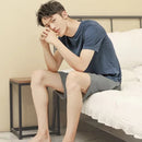 COTTONSMITH Men Casual Breathable Sport Short Sleeve T-shirt Shorts Pajama Set Household suit From Xiaomi Youpin