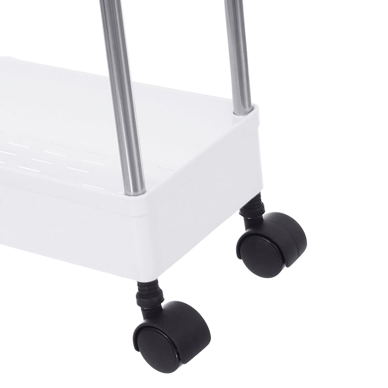 4 Tier Wire Shelf  Rack Metal Shelf Adjustable Home-save Garage Storage Wheel