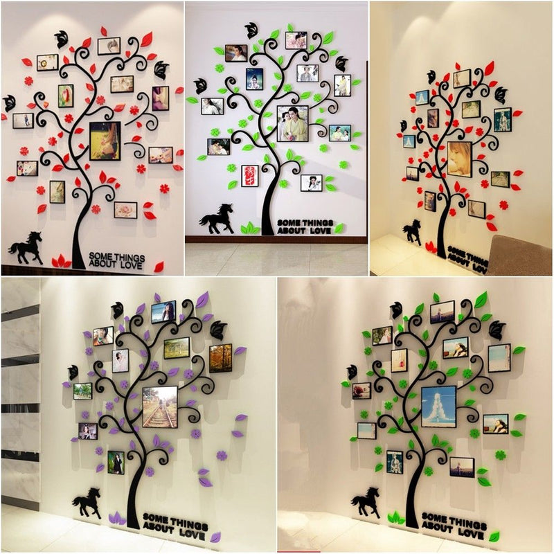 3D Photo Frame Family Tree Wall Sticker Living Room Bedroom Decor