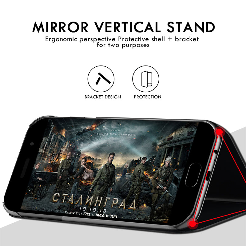 Bakeey Plating Mirror Window Shockproof Flip Full Cover Protective Case for Xiaomi Mi Note 10 / Xiaomi Mi Note 10 Pro