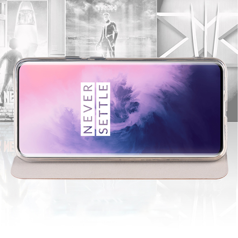 Mofi Classic Shockproof Flip With Stand PU Leather Full Cover Protective Case for OnePlus 7