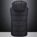 Electric Winter Warm Heated Waistcoat USB Charging Cotton Intelligent Heating Hooded Jacket Clothing