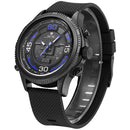 WEIDE 6306 Dual Display Digital Watch Cosy Silicone Strap Alarm Calendar Luminous Sport Watch