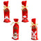 1pcs/bag Santa Claus Snowman Little Bear and Deer Red Bag Wine Bottle Gift Bag Decoration For New Ye