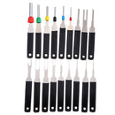 18pcs Car Plug Circuit Board Wire Harness Terminal Extraction Pick Connector Crimp Pin Back Needle Removal Tool