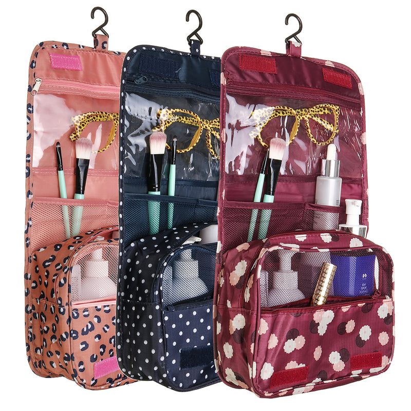 Travel Cosmetic Storage MakeUp Bag Folding Hanging Wash Organizer Pouch Toiletry