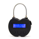USB Rechargeable Time out Padlock Max Timing Lock Digital Timer Alarming Padlock w/ LCD Display Screen
