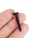 Suleve M3.5CP5 1000Pcs M3.5 Cross Black Recessed Flat Head Self Tapping Ash Phosphorus Drywall Metric Threaded Wood Screw Nail Bolt