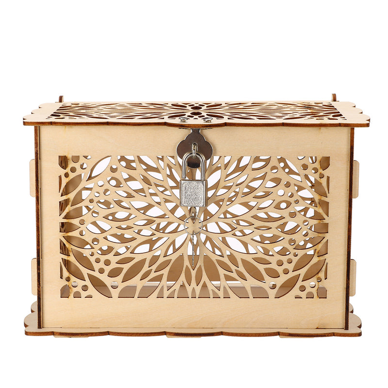 Wooden Wedding Card Box Collection Gift Card Post Boxes Weddings Decor With Lock