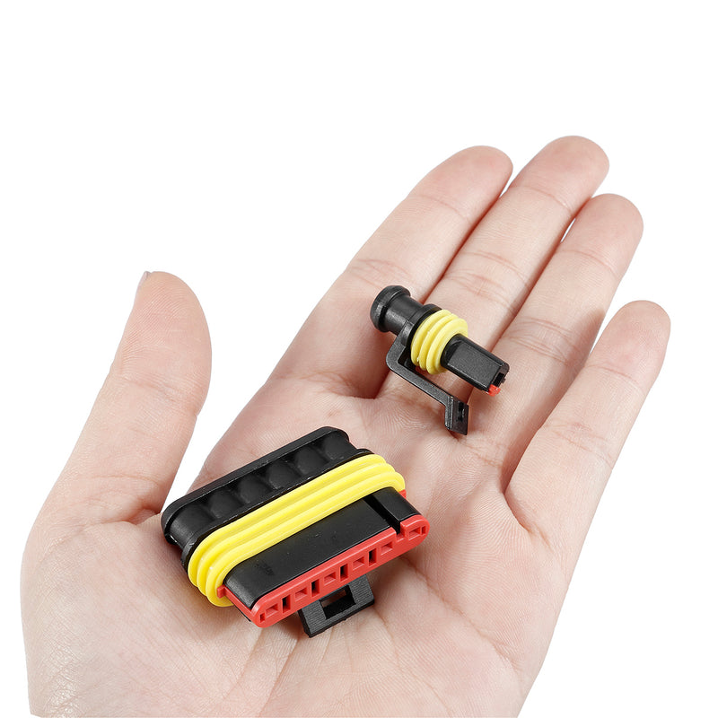 240Pcs 1/2/3/4/5/6 Pins Car Way Waterproof Electrical Terminal Wire Connector Plug Fuses