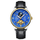 TEVISE T820B Casual Moon Phase Automatic Mechanical Watch Luxury Leather Strap Men Watch