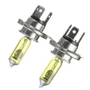 A Pair of H4 HID Xenon Light Bulbs Lamps DC12V Yellow 3000K