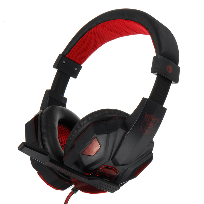 3.5mm LED Light Gaming Headset Stereo Noise Cancelling Headphone With Mic for E-sports