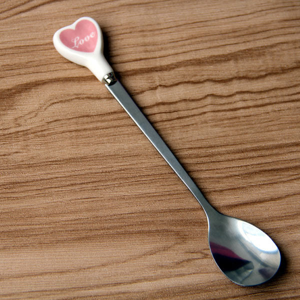 Heart-shaped Stainless Steel Spoon Coffee Tea Ice Cream