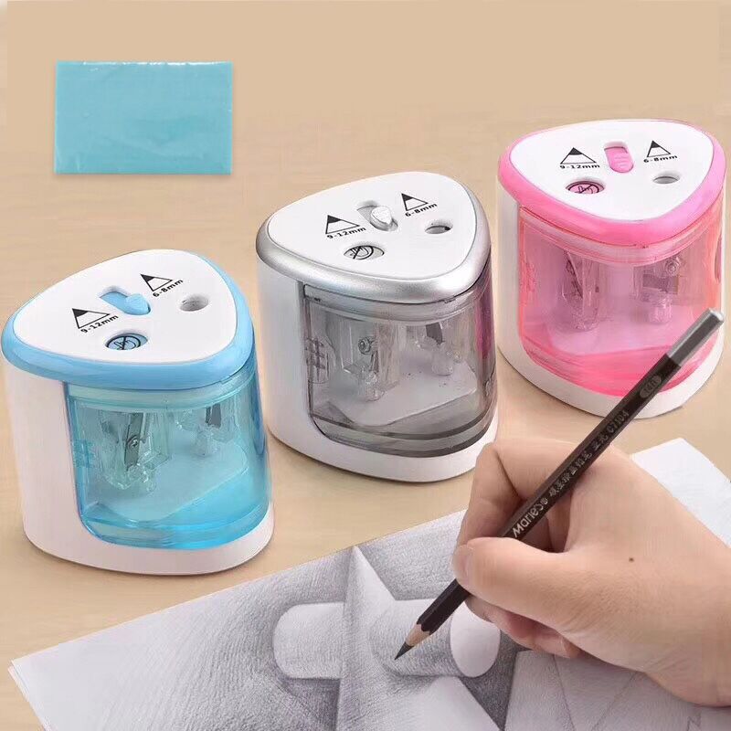 Tihoo TC8004 Size Adjustable Electric Pencil Sharpener Professional 2 Holes Electronic Pencil Sharpeners Stationery School Supplies