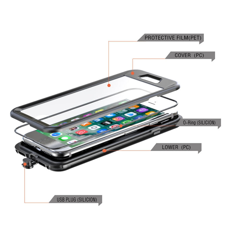 Waterproof/Snowproof/Shockproof Touch Screen Case For iPhone 7 Plus/8 Plus