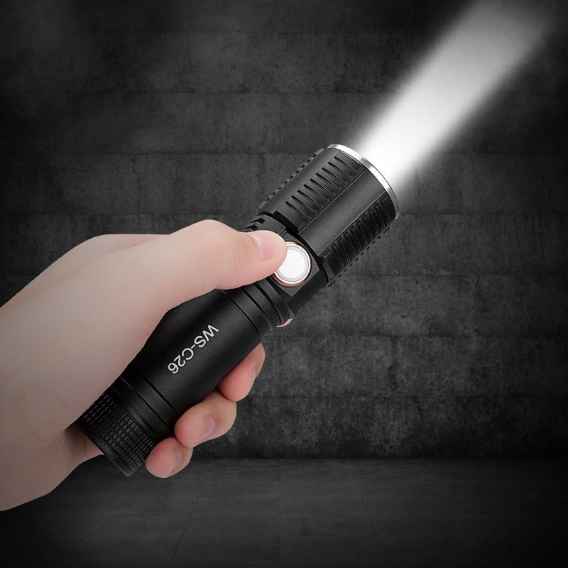 WS-C26 T6 3Modes USB Rechargeable LED Flashlight Outdoor 18650/26650/AAA Flashlight