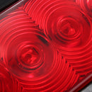 Red LED Stop Lights Side Marker Turn Signal Lamp Surface Mount Oval 17x8.2cm for Trailer Truck