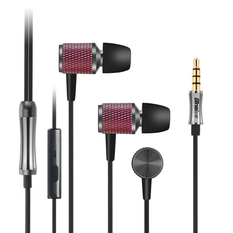 Binai AH-1 3.5mm Audio Holographic Chip CNC Earphone Headphone Hifi Noise Cancelling Waterproof Wired Control Earbuds With Mic for Xiaomi Huawei