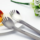 IPRee Ta8121F Titanium Long Handle Fork Spoon Camping Picnic Tableware