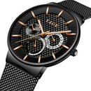 LIGE 9836 Ultra Thin Men Wrist Watch Full Steel Watch Band Business Quartz Watch