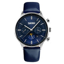 SKMEI 9117 Business Style Waterproof Men Wrist Watch Leather Strap Quartz Watches